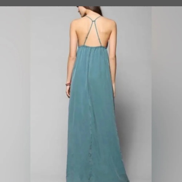 Urban Outfitters, Silence + Noise, Green Maxi Slip Dress, Size Small - Picture 2 of 7